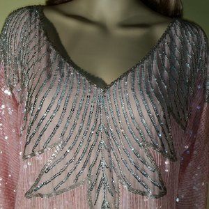 Vintage After-5 Pink Sequenced Dress